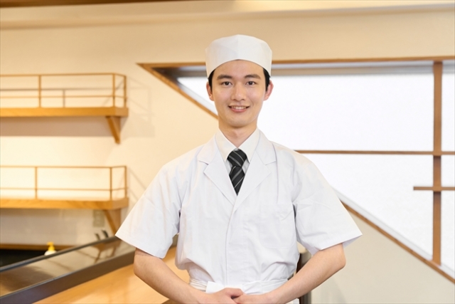和食の板前調理師男性のイメージ写真。
グルスタで転職できた口コミのイメージ図。