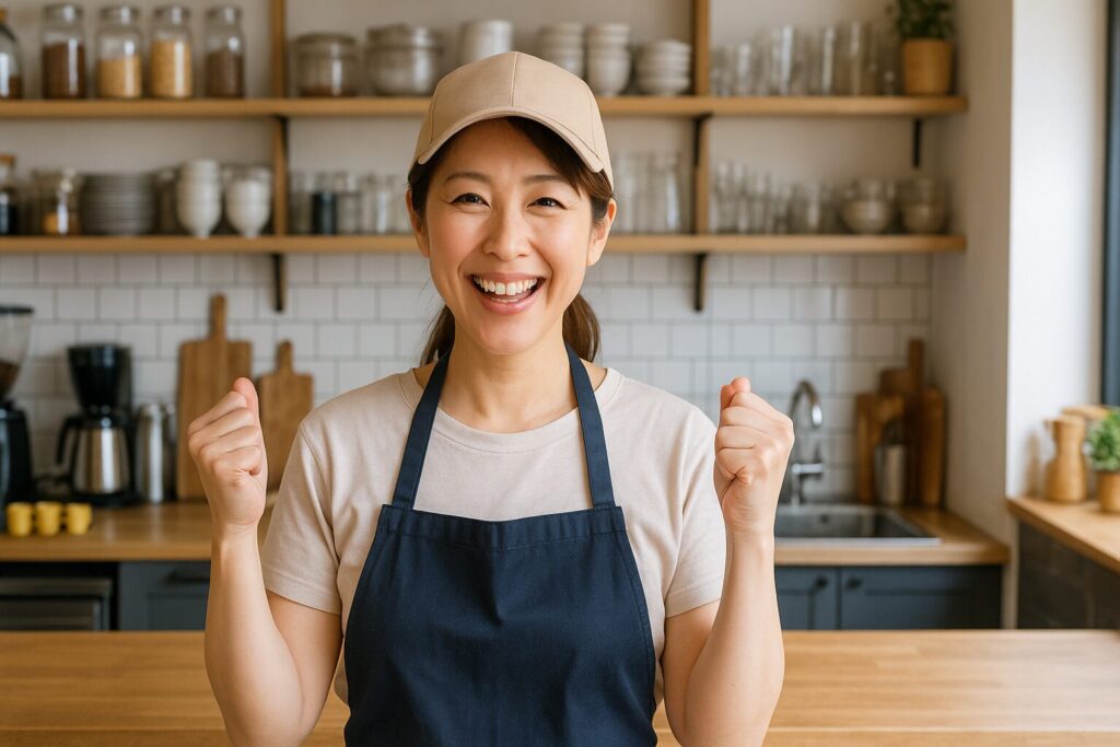 カフェに転職できた女性スタッフのイメージ写真。
グルスタで転職できた口コミのイメージ図。