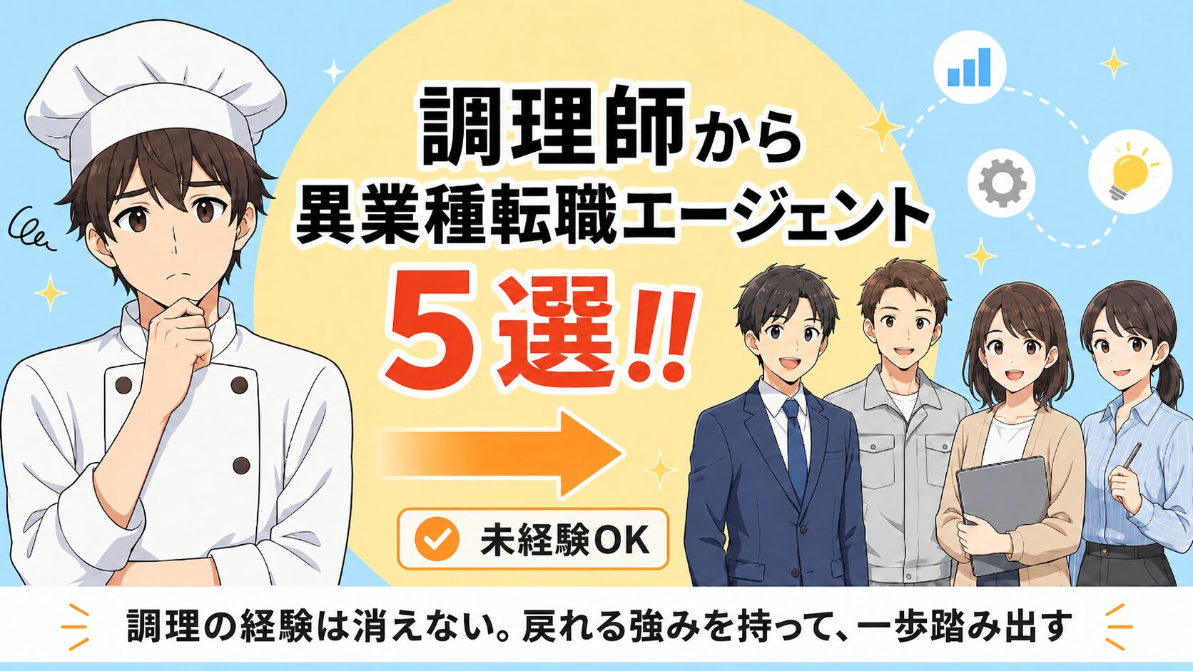 【調理師から異業種へ】未経験OKの転職エージェント5選｜2026年版